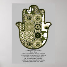 Återbesökt Khamsa Hand Affisch Design 2 Ägare