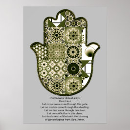 Återbesökt Khamsa Hand Affisch Design 2 Ägare