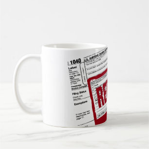 Återbetalning av inkomstskatt kaffemugg