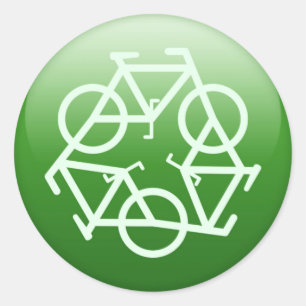 Återcykel Runt Klistermärke