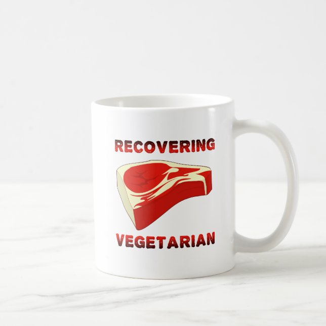 Återfallande Vegetarian Rolig Mugg (Höger)