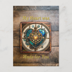 Återfärgad Glas Heart Steampunk-serien Vykort