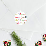 Återfärgad modern God jul Helgdag Runt Klistermärke<br><div class="desc">***Den här designen ingår i en julklapp** ________________________ Denna helgdag är fullt redigerbar och anpassade av kunden - klicka på anpassa ytterligare knapp om du vill flytta, lägga till, ta bort eller göra större ändringar i designen ____________________________________________________________________________________________________________________________________________________________________________________ Kontakta mig ___________________________________ om du har frågor om LEVERANS eller PRODUKTION kontakta ZAZZLE...</div>