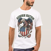 Återfödd nation Amerikansk örn US Flagga Patriotis