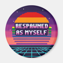 Återfödd som mig själv Pride Pixel Magnet