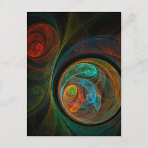 Återfödelse Spiral Modern Kosmisk Abstrakt Konst Vykort