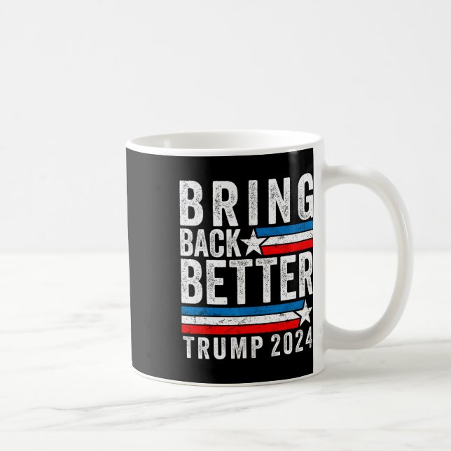Återför bättre trump 2024 med stil kaffemugg (Höger)