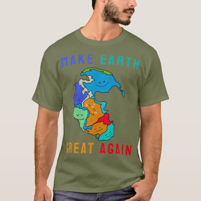 Återförena Pangea Gör jorden Underbar igen T Shirt (Framsida)