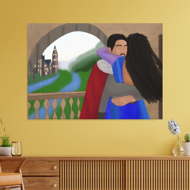 Återförenad | Princess och Prince | Fairytale Canvastryck (Insitu (Vardagsrum))
