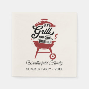 Återförening för familjen Årlig BBQ Sommarfest Anp Pappersservett