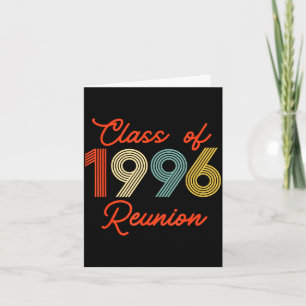 Återförening för vintageklass 1996 gymnasiefest kort
