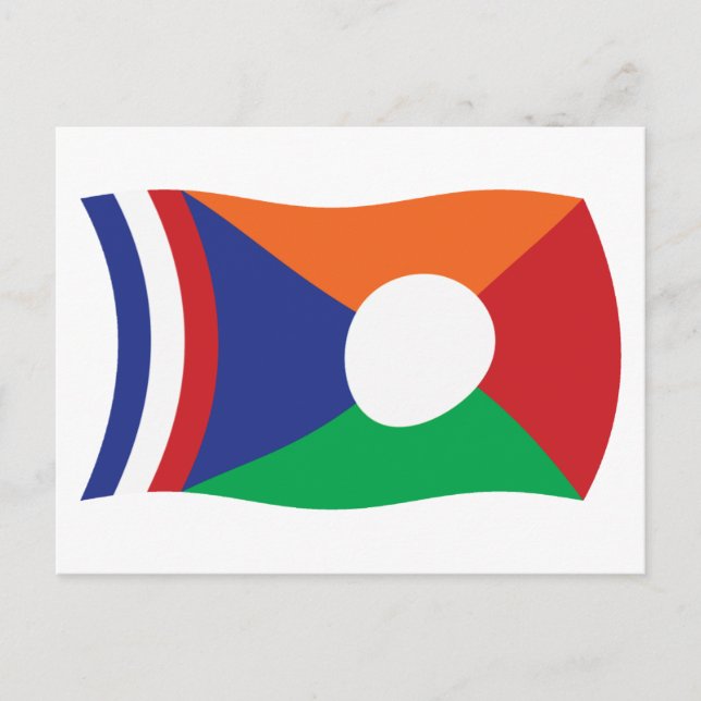 Återförenings Flagga Postkort Vykort (Framsida)