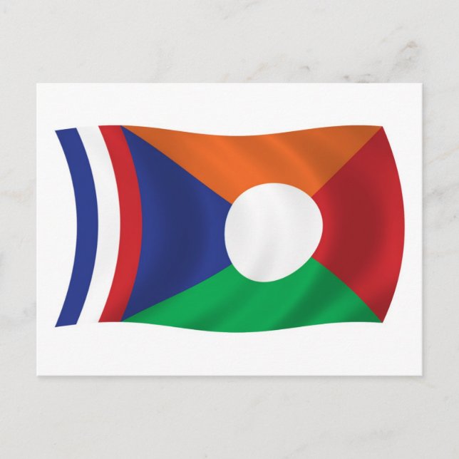 Återföreningsflagga vykort (Framsida)