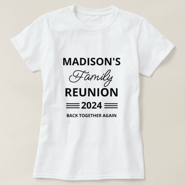 Återföreningsmatchning mellan personlig och familj t shirt (Design framsida)
