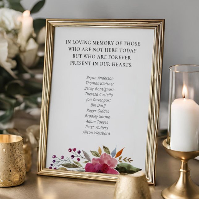 Återföreningsminne för skolklass i Burgundy Blommi Poster (Skapare uppladdad)