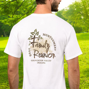 Återföreningsskript för vattenfärgsfamiljen Träd N T Shirt