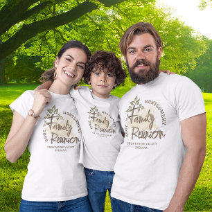 Återföreningsskript för vattenfärgsfamiljen Träd N T Shirt