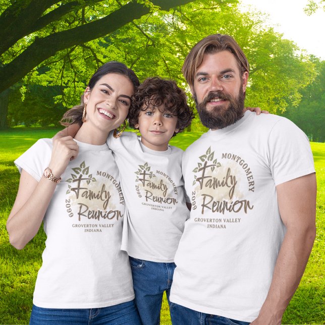 Återföreningsskript för vattenfärgsfamiljen Träd N T Shirt (Skapare uppladdad)