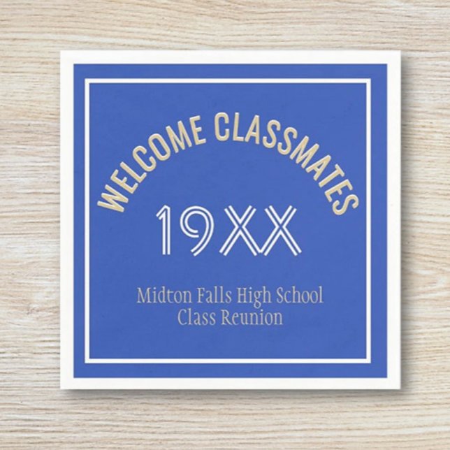 Återföreningstid! Anpassningsbar Class Reunion Nap Pappersservett (Skapare uppladdad)