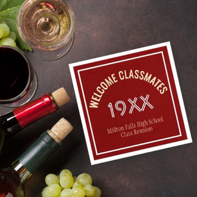 Återföreningstid! Anpassningsbar Class Reunion Nap Pappersservett (Skapare uppladdad)