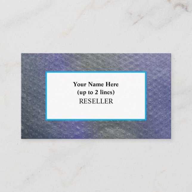 Återförsäljare av marint bläckavfall visitkort (Framsida)