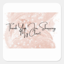 Återförsäljarens Tack-kvadratfästpunkter Fyrkantigt Klistermärke