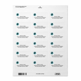 Återförselmärkning för handbollsformat med Logotyp Adressetikett