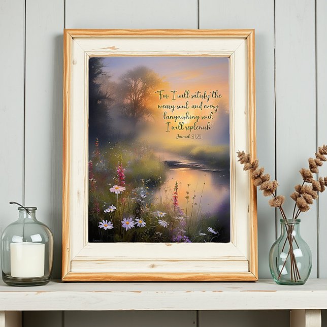 Återfylla vilda blommor kristen konst poster (Skapare uppladdad)