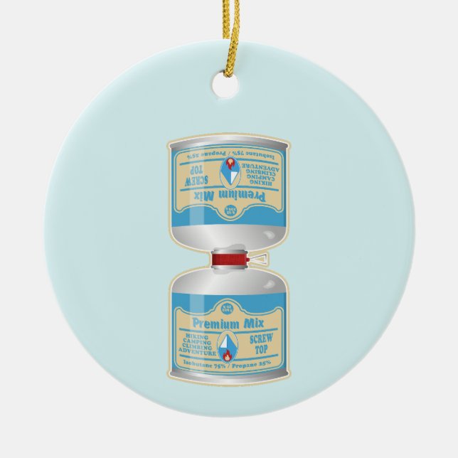 Återfyllning av gaskanister för lägerstoftar julgransprydnad keramik (Framsidan)