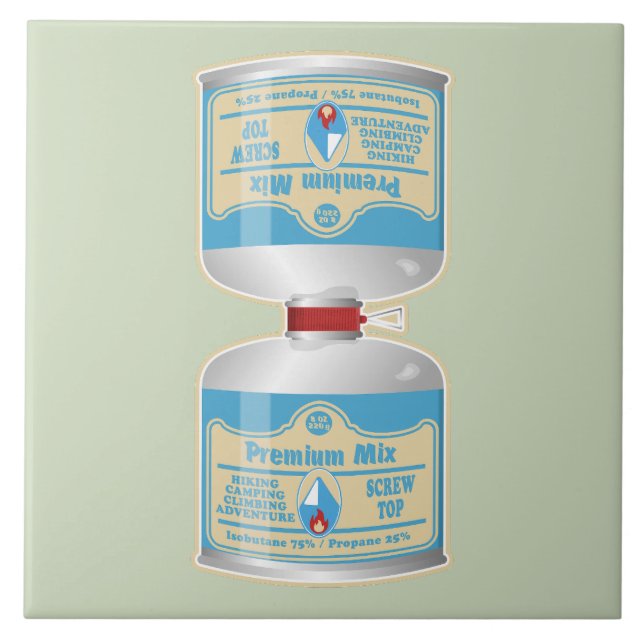 Återfyllning av gaskanister för lägerstoftar kakelplatta (Framsidan)