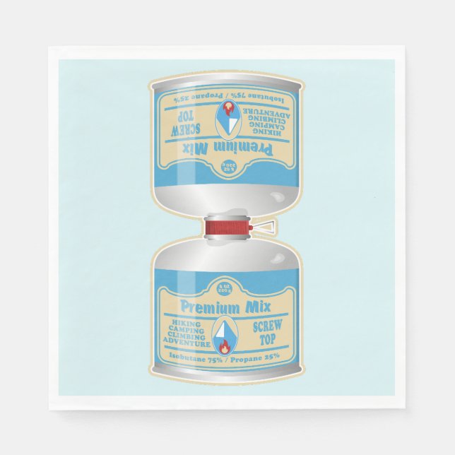 Återfyllning av gaskanister för lägerstoftar pappersservett (Framsidan)