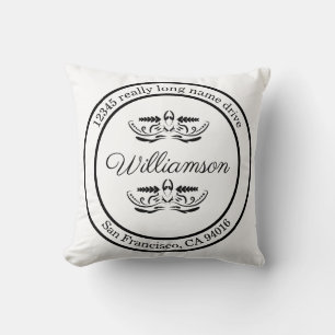 Återgå till adress personlig Pillow Kudde