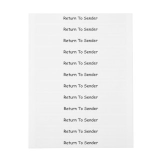 Återgå till avsändarens avståndsadressetikett etikettband