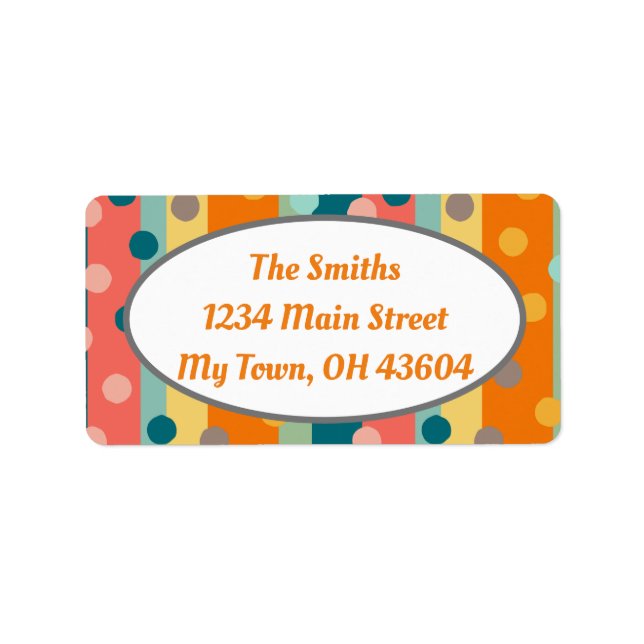 Återgå till Orangen Rand och punkter för anpassade Adressetikett (Framsidan)