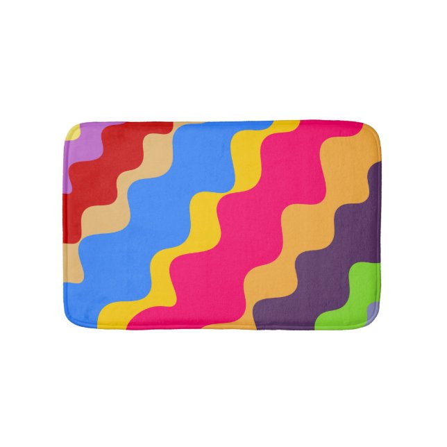 återgång vågigt mönster badrumsmatta (Framsidan)