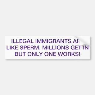 ÅTERGÅNGA ILLEGAL INVANDRARE BILDEKAL