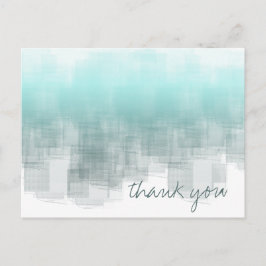 Återgivning av vattenfärg - tack för ditt Teal ID7 Vykort