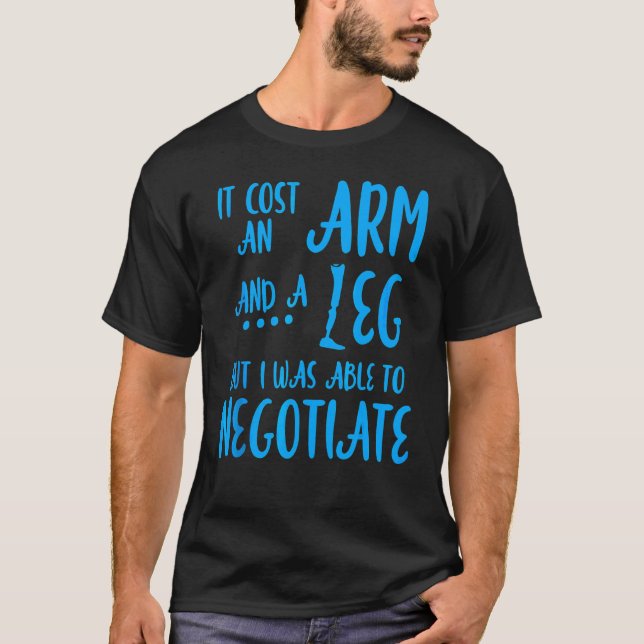 Återhämtning av Amputee Humor Leg Arm T Shirt (Framsida)