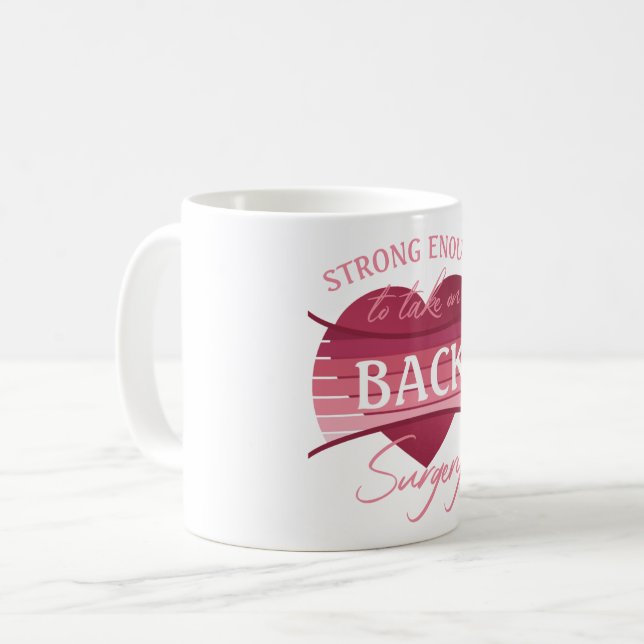 Återhämtning av ryggkirurgi hos kvinnor kaffemugg (Framsida vänster)