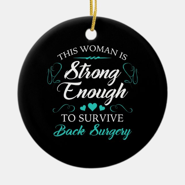 Återhämtning av ryggkirurgi julgransprydnad keramik (Framsidan)