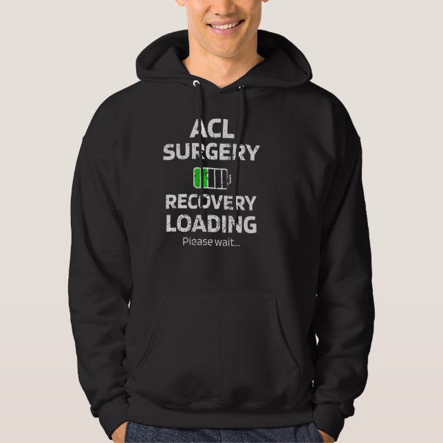 Återhämtning efter ACL-operation Laddar knäoperati Hoodie (Framsida)