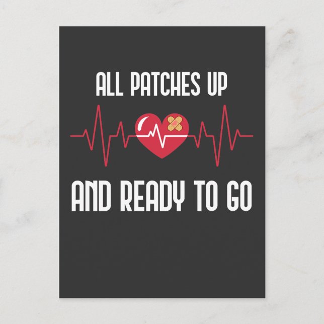 Återhämtning Efter Hjärtkirurgi Bypass Operation Vykort (Framsida)