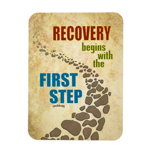 Återhämtning, första steget (12 steg, drogfritt) magnet (Vertikal)