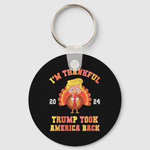 Återigen är jag tacksam Trump Won Took America Ck  Nyckelring