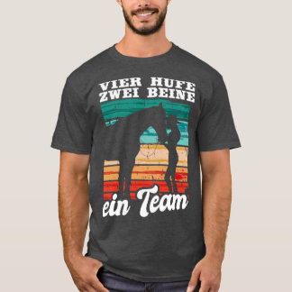 Återigen i Reiten Vier Hufe Zwei Beine Team Pfer T Shirt