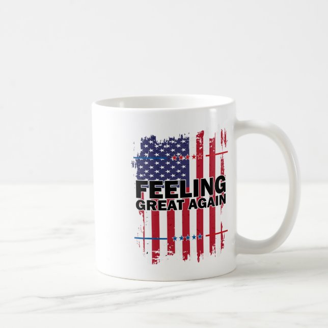 Återigen känner sig Underbar Trump 2024 American U Kaffemugg (Höger)