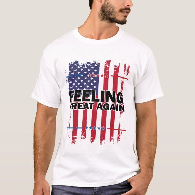 Återigen känner sig Underbar Trump 2024 American U T Shirt (Framsida)