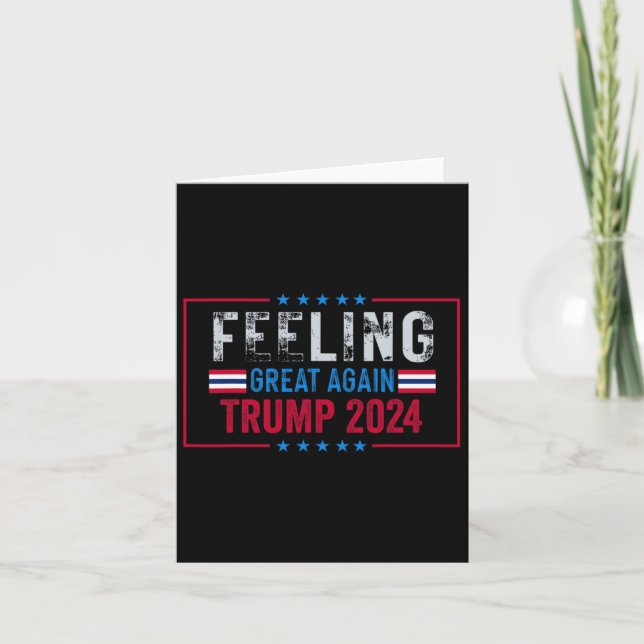 Återigen känner Underbar trend 2024 USA flagga Kort (Framsida)