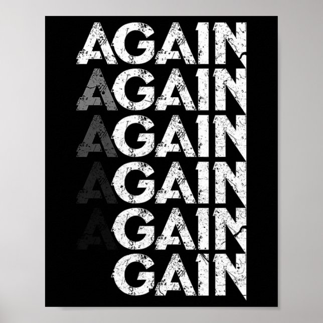Återigen Rolig Bodybuilding Gymträning Present Poster (Framsidan)