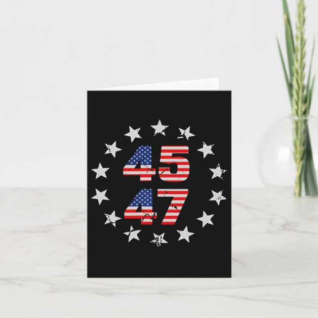 Återigen Trump 2024 American Flagga (på B Kort (Framsida)